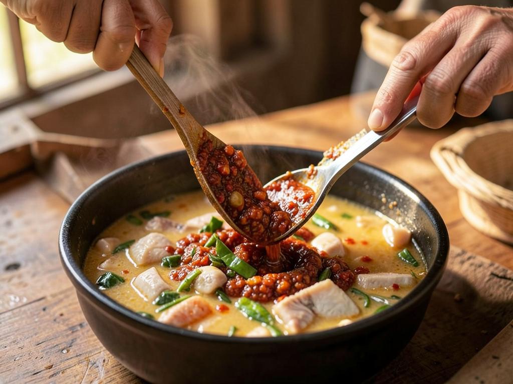 Paso 3: Incorpora pasta de chile y salsa de pescado