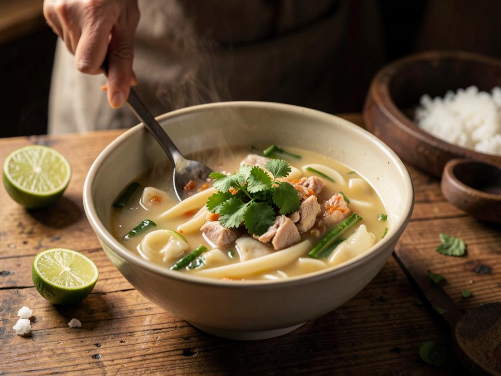 Paso 5: Apaga, añade limón y cilantro, sirve